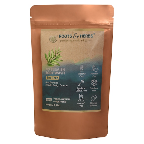 Ayurvedic Tea Tree Body Wash: Vegan Powder Cleanser (100gm)