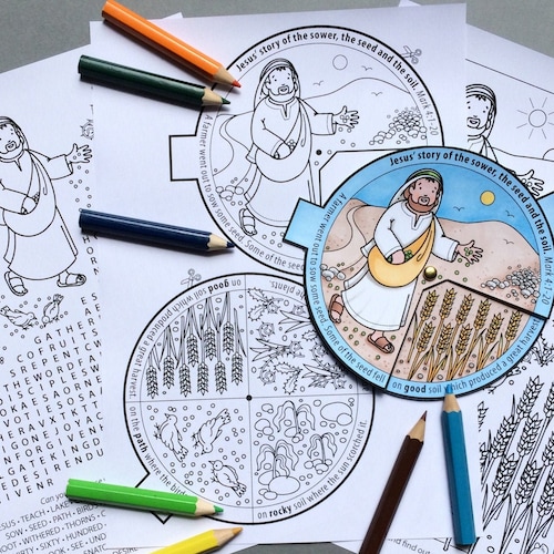 The Parable of the Sower and the Soils Colour in Story Wheel - Etsy