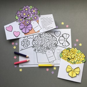Tarjeta del Día de la Madre para colorear y hacer con la página del rompecabezas de la Biblia