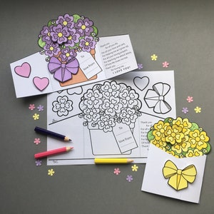 Mothering Sunday Mother’s Day card to colour in and make with Bible puzzle page