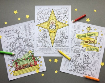 Advent Christmas Colouring Pages in black and white to colour in.