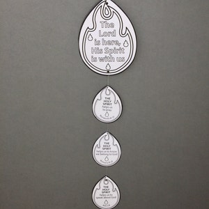 What side two of the mobile looks like before coloured in.
