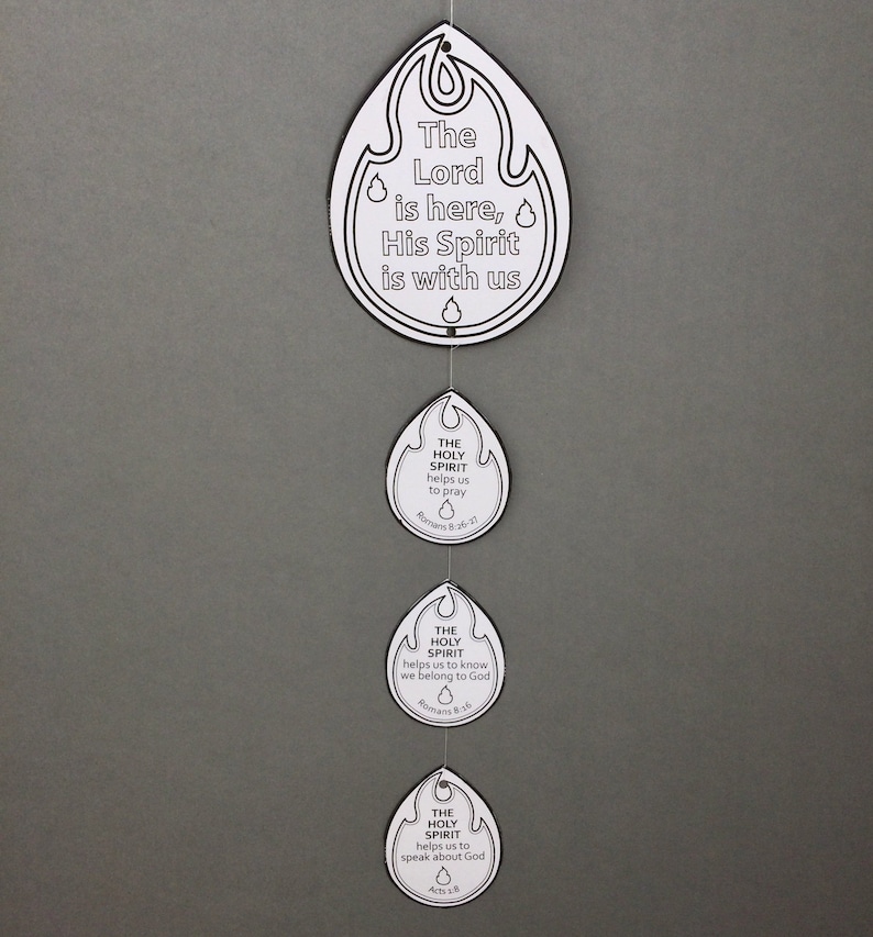 What side two of the mobile looks like before coloured in.