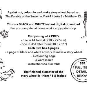 The Parable of the Sower and the Soils Colour in Story Wheel Colouring