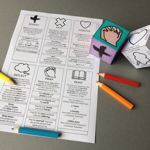 Lent Cube With Bible Reading Plan and Lent Activity Ideas. Print ...