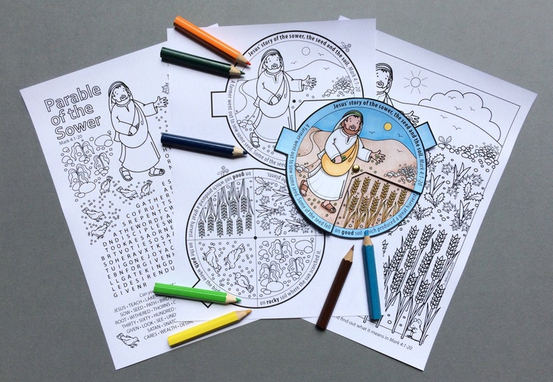 The Parable of the Sower and the Soils Colour in Story Wheel - Etsy Canada
