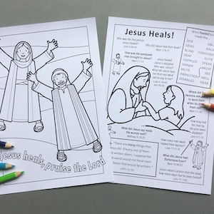 Jesus Heals Praise the Lord! Print Out, Colour in and Make Bible ...