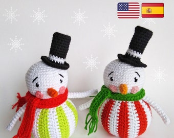 Colden the snowman amigurumi pattern - Amigurumi snowman - Amigurumi Christmas pattern - Amigurumi decoration  - Crochet Christmas pattern