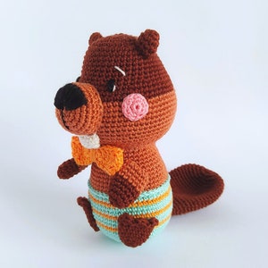 Emile the beaver - beaver amigurumi pattern - PDF tutorial step by step - amigurumi tutorial - beaver crochet pattern - crochet toy pattern