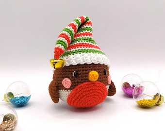 Alfie the Christmas robin - robin amigurumi pattern - PDF tutorial step by step - amigurumi tutorial - robin crochet pattern - toy pattern