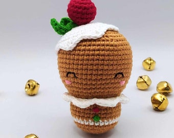 Gingerbread ornament - Christmas amigurumi pattern - PDF tutorial step by step - amigurumi ornament - Christmas crochet pattern