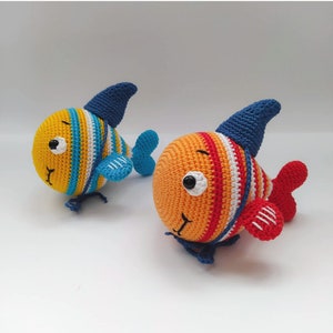 Bobo the shark fish - fish amigurumi pattern - PDF tutorial step by step - amigurumi tutorial - fish crochet pattern - toy pattern