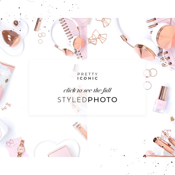 Download Free Styled Stock Photo Rose Gold And Pink Branding Image Mockup Psd Vk PSD Mockup Template