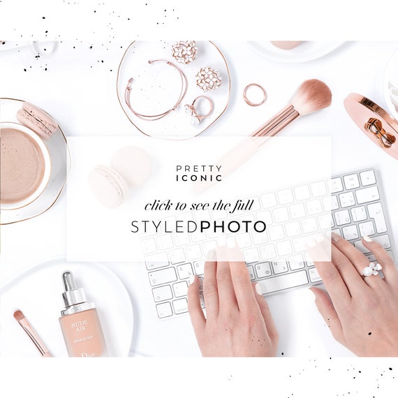 Beige Product Mockup Pastel Styled Stock Photo Rose Gold