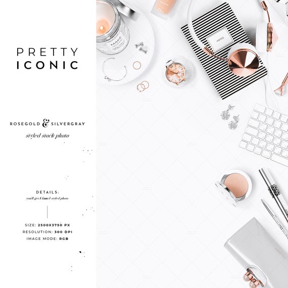 Feminine Styled Stock Photo Girl Boss Desktop Photography Etsy