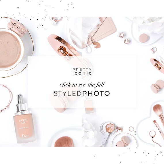 Beige Styled Stock Photography Rose Gold Product Mockup Etsy
