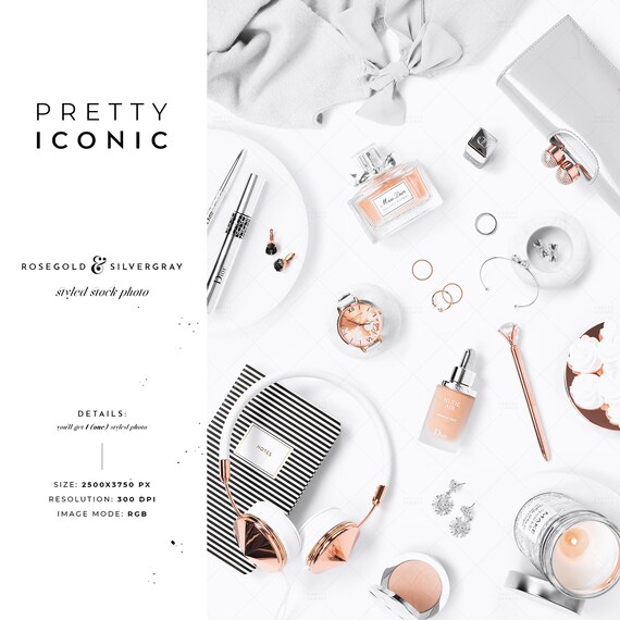 Feminine Styled Stock Photography Product Mockup Rose Gold Etsy