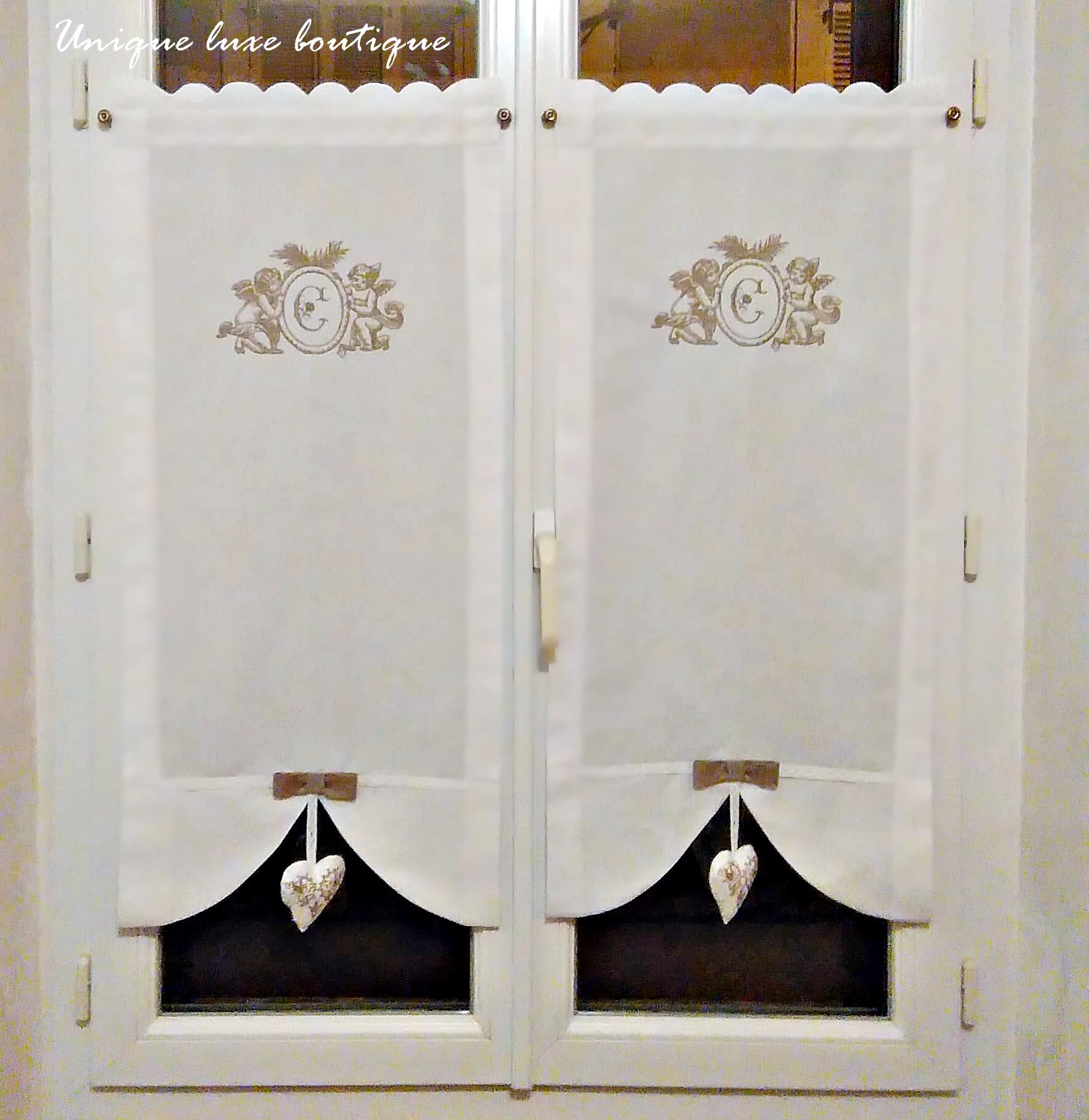 Paire de Brise Bise en Lin Blanc