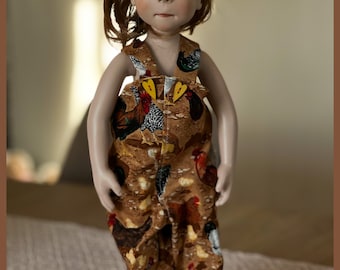 Cute overall for dolls around 45 cm