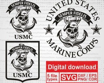 Marine corps svg | Etsy