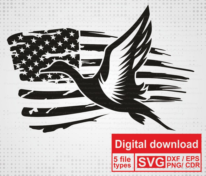 Download Distressed flag american flag svg. Duck silhouette svg | Etsy