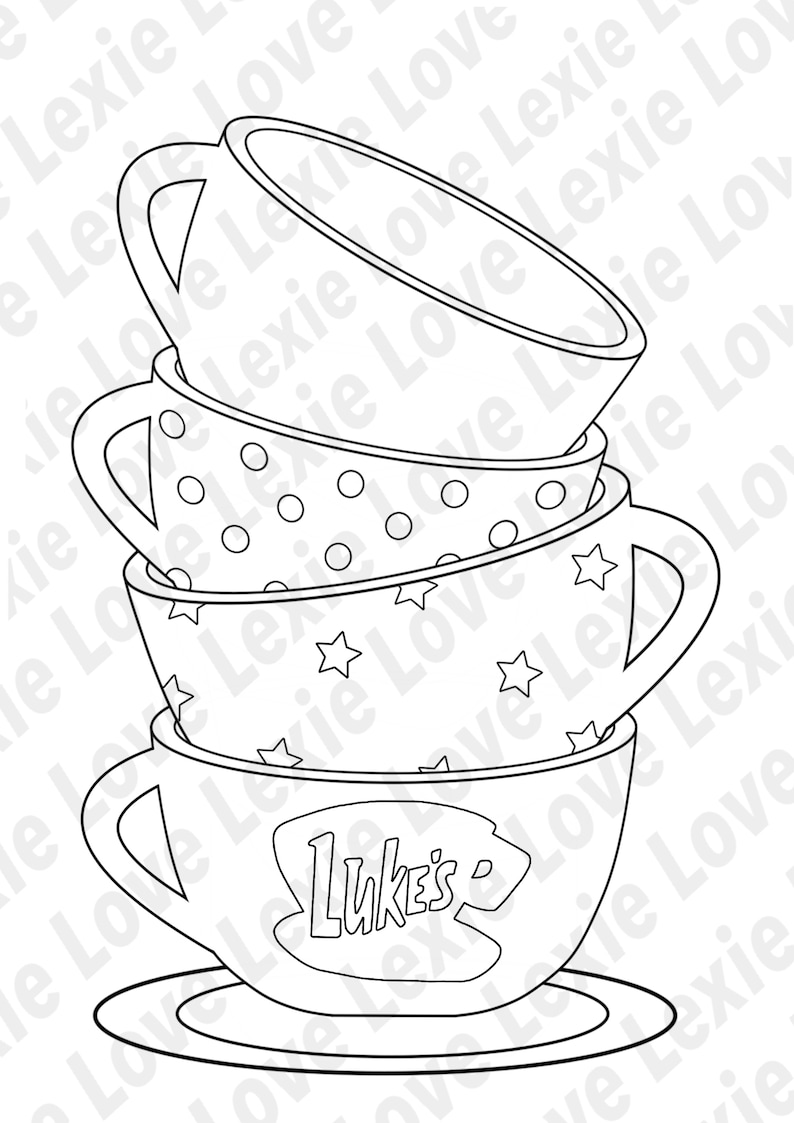Gilmore Girls Inspired Colouring Pages - Etsy Ireland