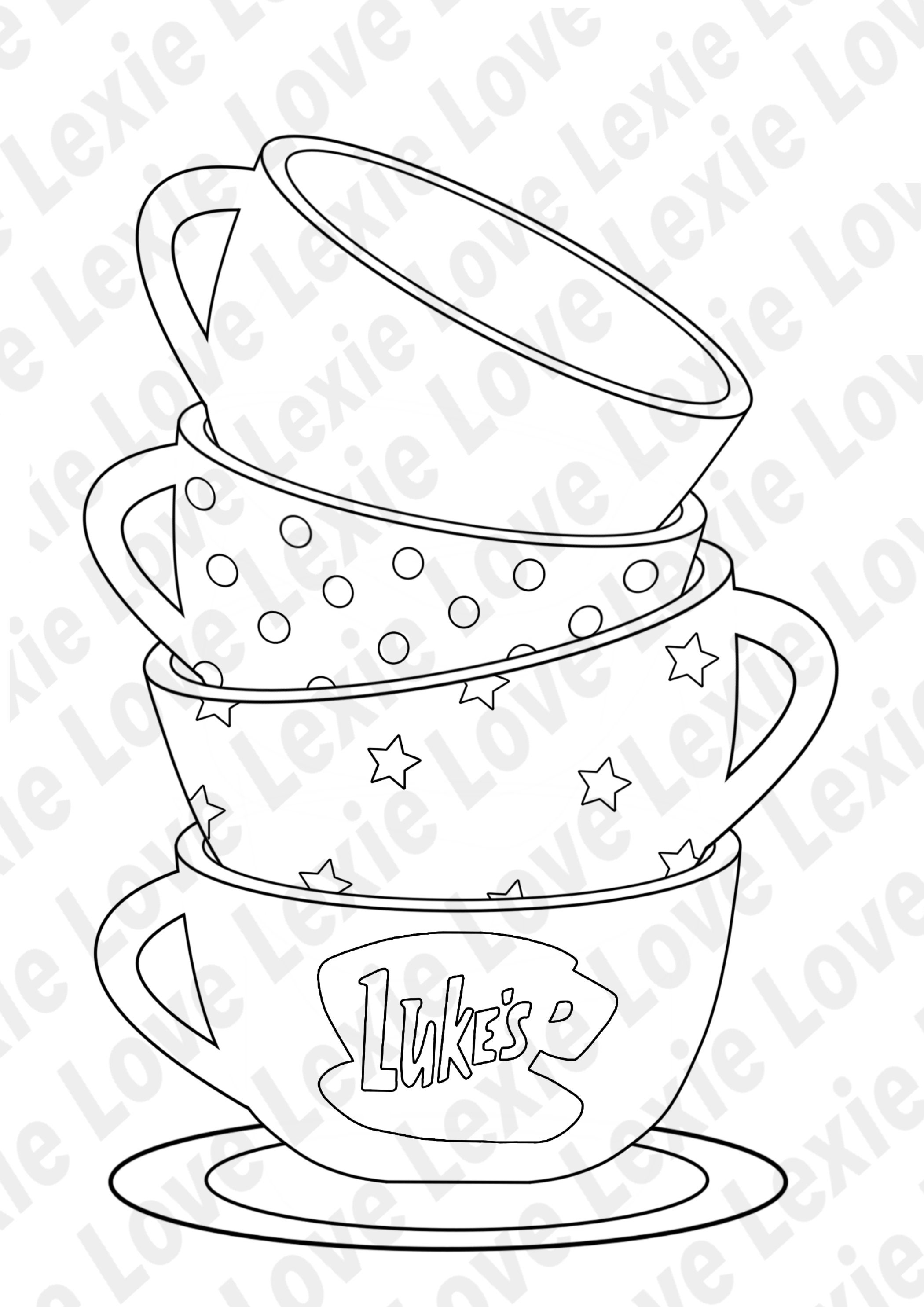Gilmore Girls Inspired Colouring Pages Etsy