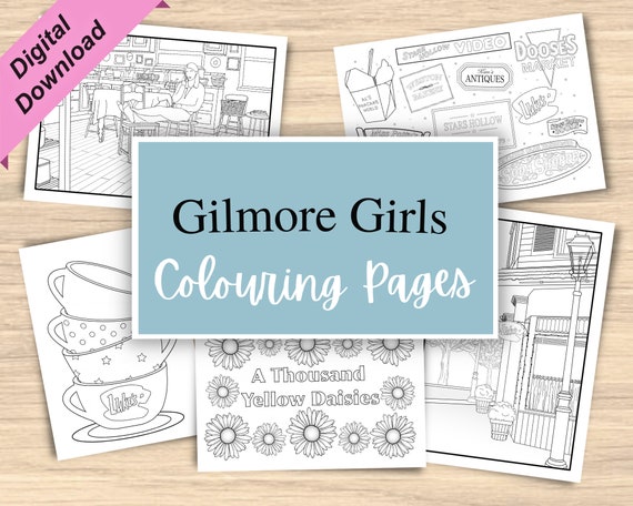 Gilmore Girls Inspired Colouring Pages | Etsy