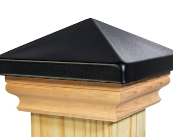 4x4 Vertex Pyramid Post Cap (3 1/2" x 3 1/2") Textured Black