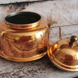 Vintage Copper Sugar Bowl,  Copper Sugar Mug, Made in Sweden