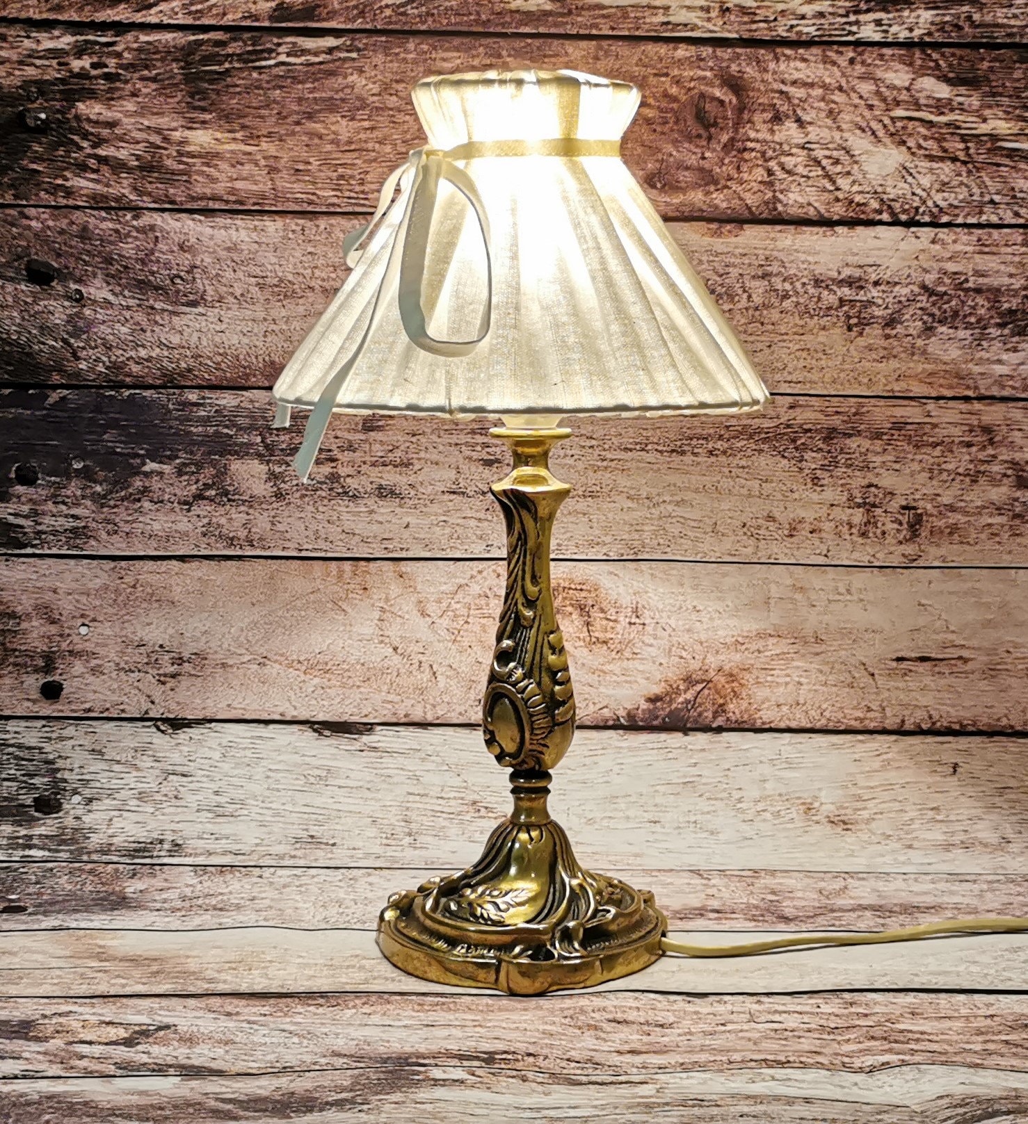 Brass Lamp Base, Regency Lamp, Vintage Table Lamp Base, Vintage Lighting,  Old Style Lamp With Lampshade 