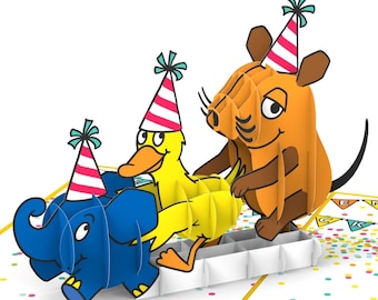 The Mouse® Pop-Up Birthday Polonaise - 3D Birthday Card for Children (Girls and Boys), Women, Girlfriends - Birthday Greeting Card