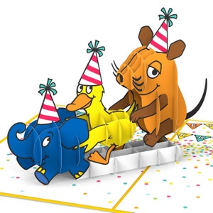 La Souris® Pop-Up Anniversaire Polonaise - Carte d'anniversaire 3D pour enfants (filles et garçons), épouse, petite amie - Carte d'anniversaire