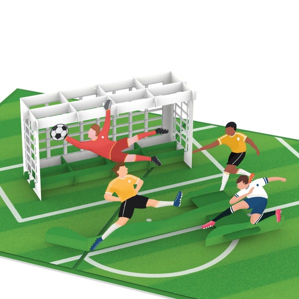 Carte Pop Up Football – Carte d'anniversaire 3D pour enfants (filles et garçons), ami, mari – Carte de vœux amusante, cadeau en argent pour les footballeurs