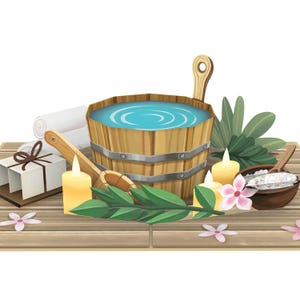 Pop Up Karte Saunakübel - 3D Geburtstagskarte für Wellness, Spa und Sauna, Geschenkgutschein zum Muttertag für Frauen (Ehefrau, Oma, Mama)