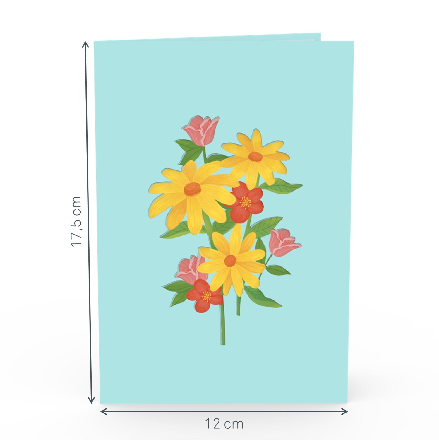 Fuyamp 3D-Pop-up-Grußkarte Mit Gänseblümchen & Schmetterlingen – 19,5x14,5 Cm, Für Muttertag, Geburtstag & Mehr