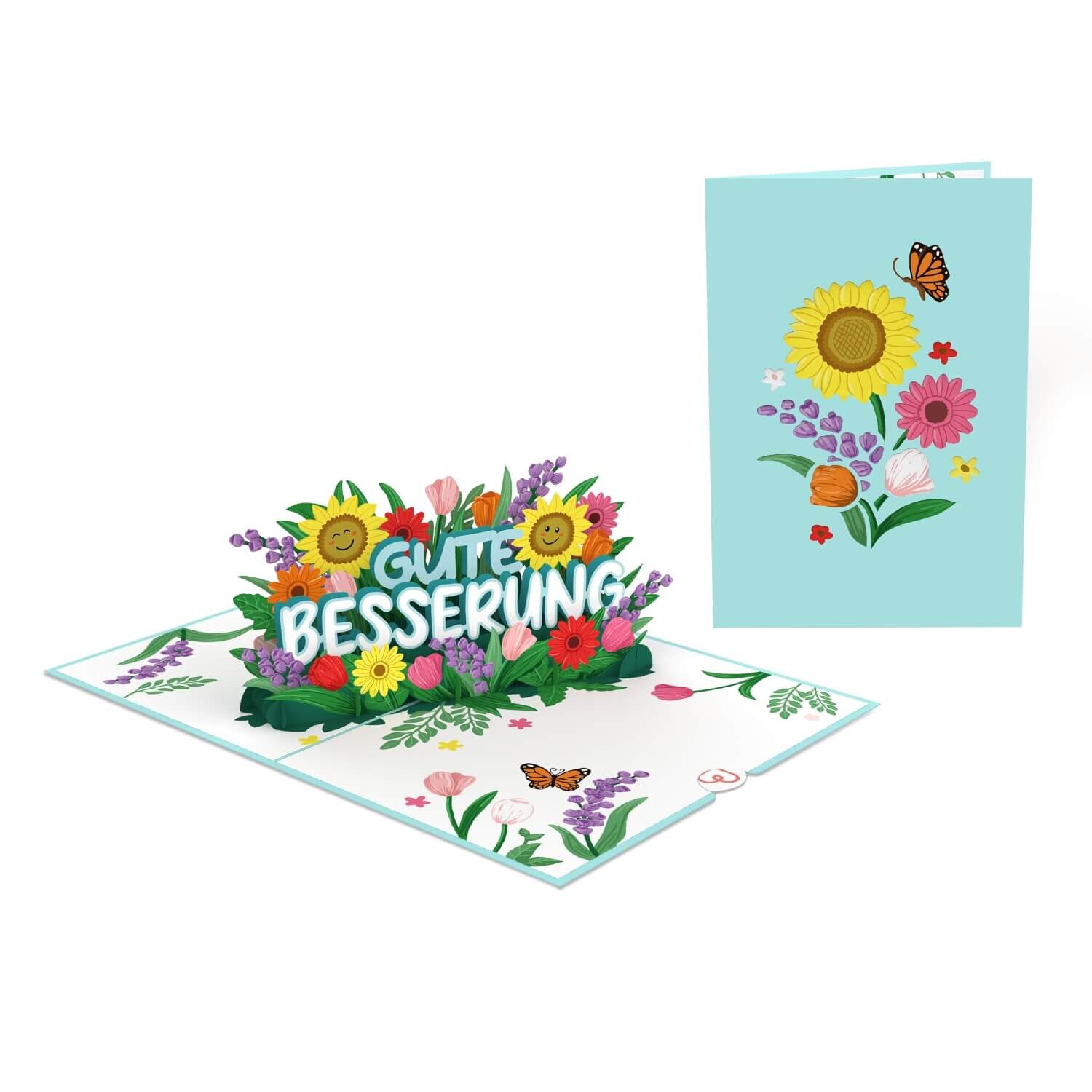 Pop-up Get Well Soon Card - 3D Recovery Card With Flowers and ...