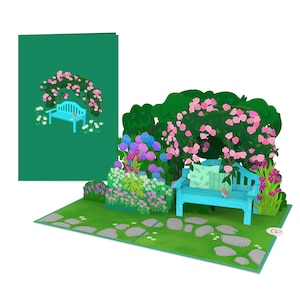 Carte pop-up Jardin avec fleurs – Carte d'anniversaire 3D pour femme, mère et petite amie, carte de fleurs 3D pour la fête des mères, carte Get Well Soon image 3