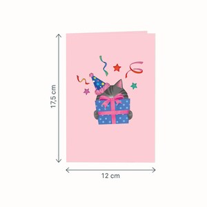 Carte pop-up chat avec cadeau – Carte d'anniversaire 3D amusante pour femme, petite amie et filles – Cadeau d'anniversaire en argent pour les amoureux des chats image 4