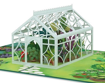 Pop-up kaskaart - 3D verjaardagskaart met planten voor vrouw, moeder en vriendin, 3D bloemenkaart voor Moederdag, beterschapskaart