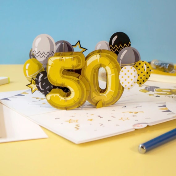 Biglietto pop-up in stile unico, 3D, fatto a mano, con busta, per uomini, donne, madri, lei, amici, ragazze e ragazzi, per esprimere un amore speciale (buon compleanno