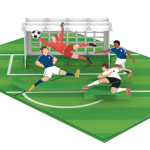Carte pop-up Football - Carte d'anniversaire 3D pour enfants (filles et garçons), ami, homme - Carte de félicitations amusante, cadeau en espèces pour footballeur