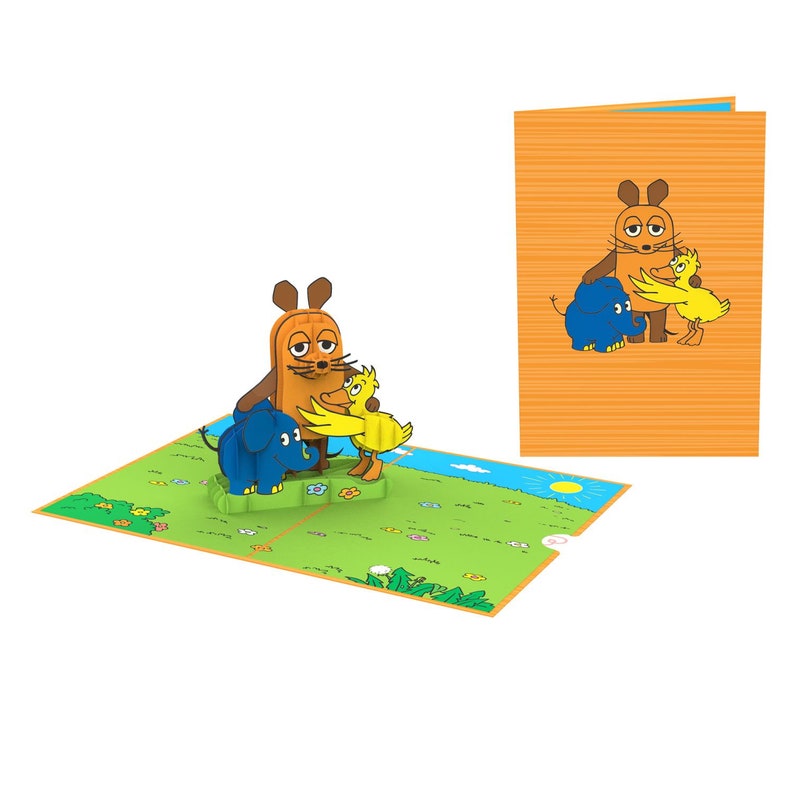 Die Maus® Pop-Up Card Best Friends 3D Birthday Card for Children Girls and Boys, Wife, Girlfriend Happy Birthday Card image 2