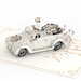 Pop Up Card Wedding Wedding Car 'Just Married' - 3D Wedding Card, Handmade Greeting Card and Money Gift to the Registry Office 
