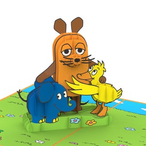 Die Maus® Pop-Up Karte Beste Freunde - 3D Geburtstagskarte für Kinder (Mädchen und Junge), Frau, Freundin - Glückwunschkarte zum Geburtstag