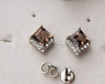 Orecchini A Goccia Lineari In Argento Blu Con Topazio E Zirconi Regalo Perfetto Per Lei