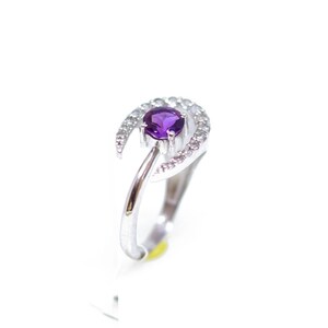 925 sterling silver rings, Purple Amethyst ring, handmade jewelry, vintage jewelry, graduation gift, classy minimalist, personalized gift,