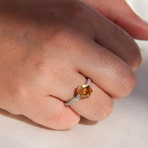 NATURAL CITRINE SILVER ring, handmade jewelry, sterling silver jewelry, gemstone ring, personalized gift, officiant gift, tarnish free ring