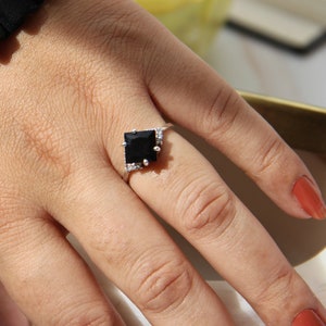Black onyx ring, handmade jewelry, vintage gemstone ring, silver rings, personalized gifts, Tarnish free ring, 925 sterling silver ring,Ring