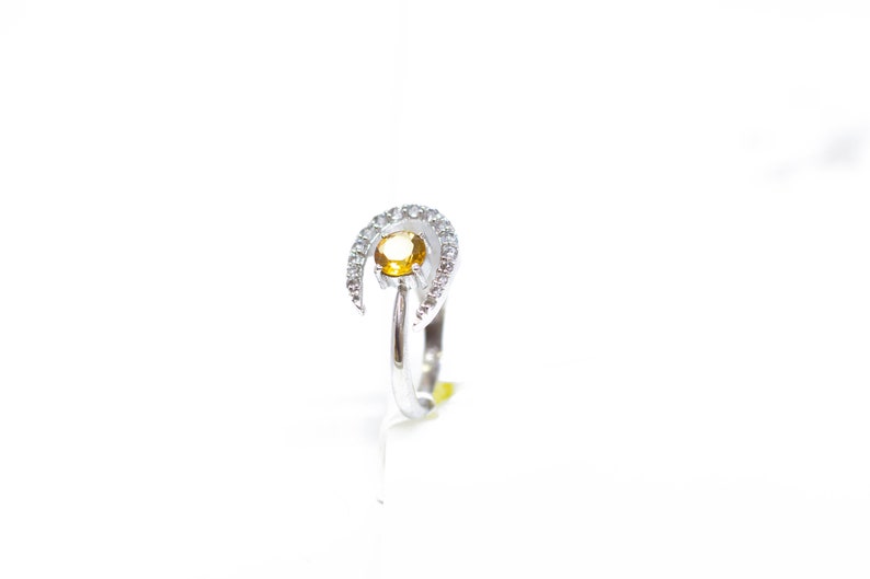 promise ring engagement ring cut promise ring CITRINE MOON RING sterling silver ring silver rings boho ring gift for best friend